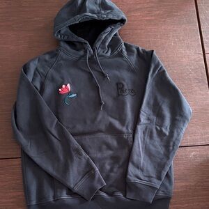 Parra navy blue Hoodie with Embroidered Flower